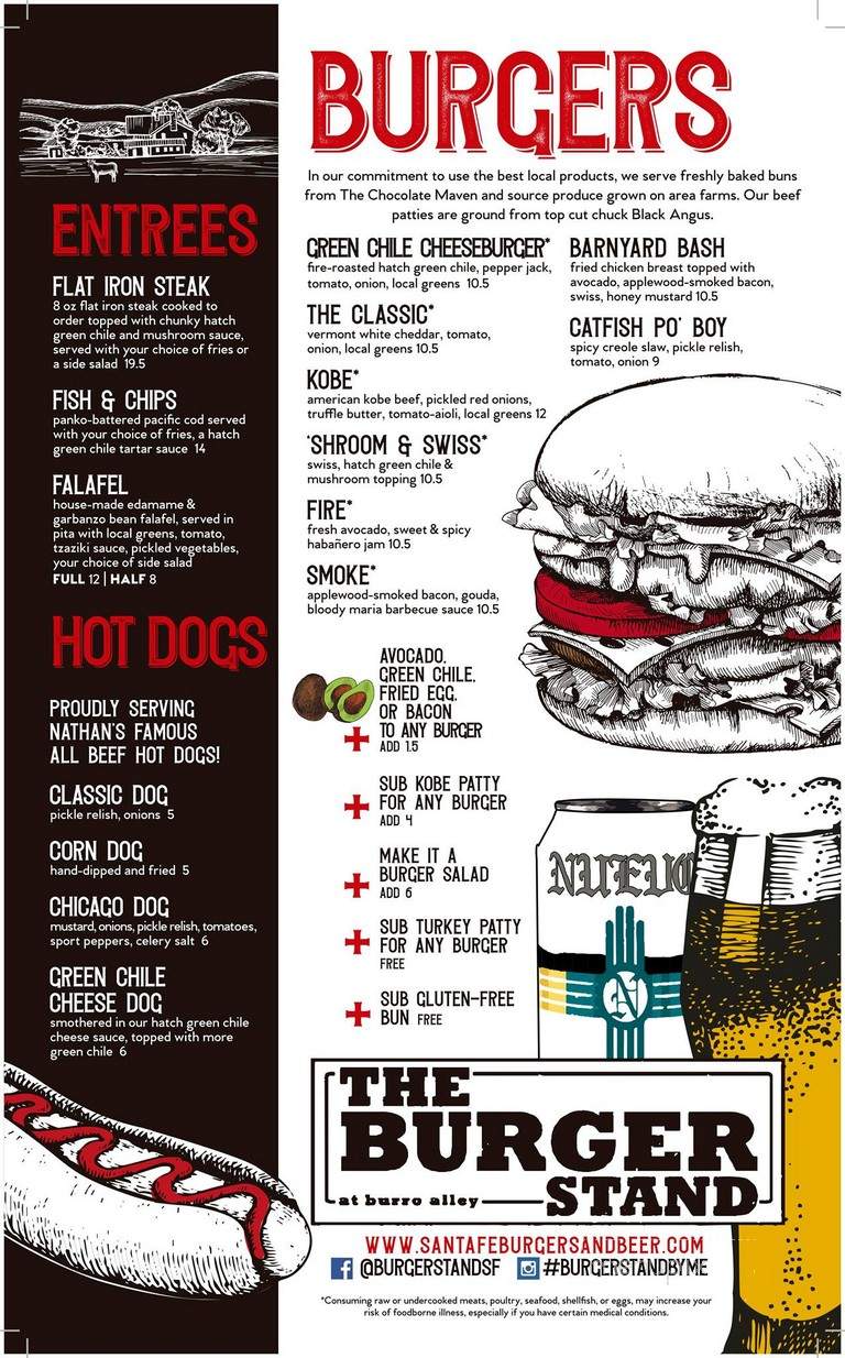 The Burger Stand - Santa Fe, NM menu_pic
