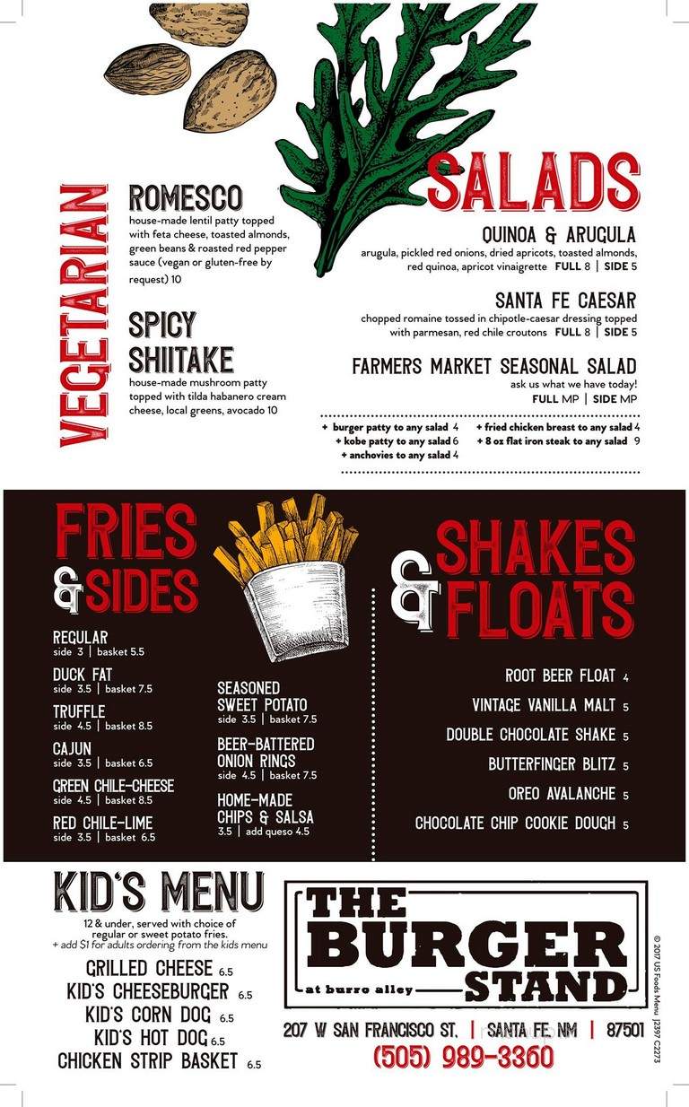 The Burger Stand - Santa Fe, NM menu_pic