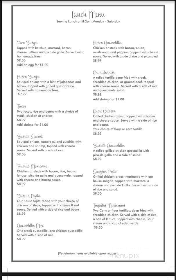Restaurant Fuego - Beloit, WI menu_pic