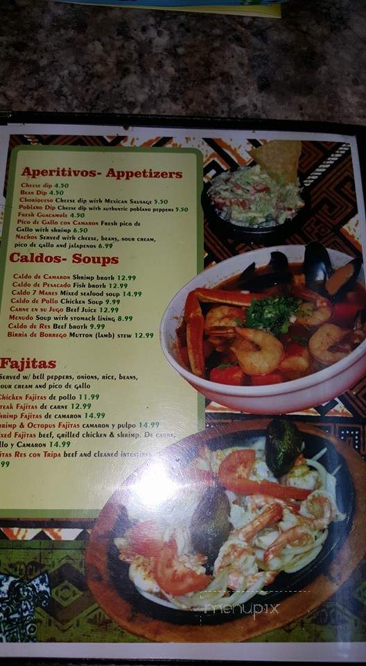 El Molcajete Ky #2 - Shelbyville, KY menu_pic