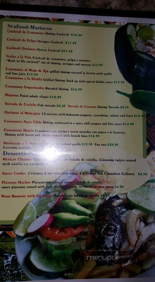 El Molcajete Ky #2 - Shelbyville, KY menu_pic