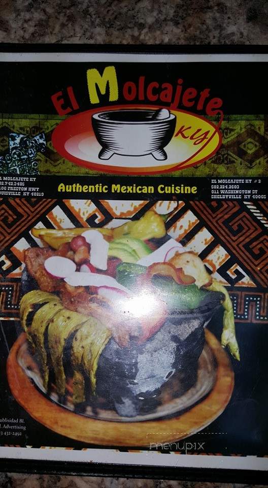El Molcajete Ky #2 - Shelbyville, KY menu_pic