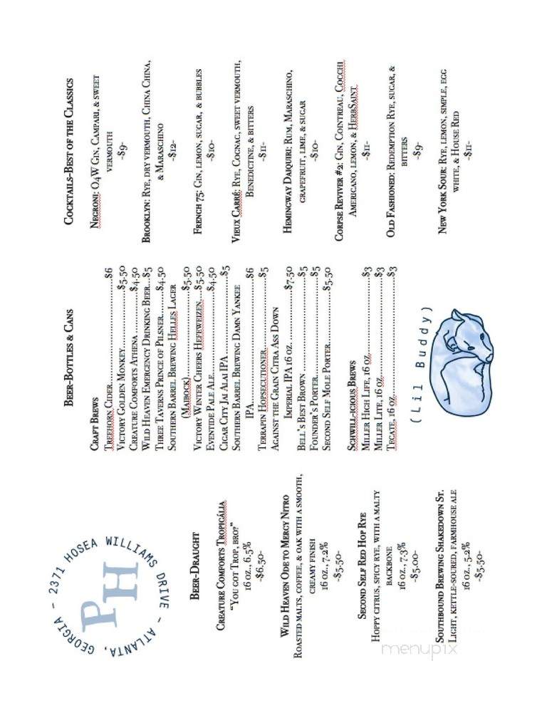 Poor Hendrix - Atlanta, GA menu_pic