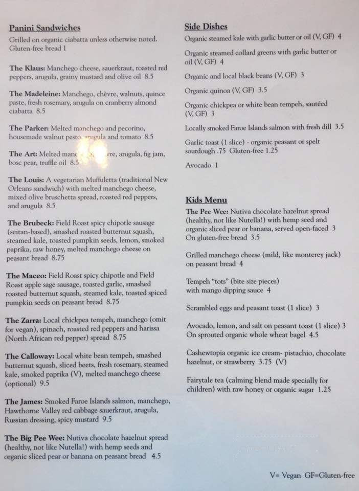 The Wise Owl Cafe & Curiosities - Saugerties, NY menu_pic