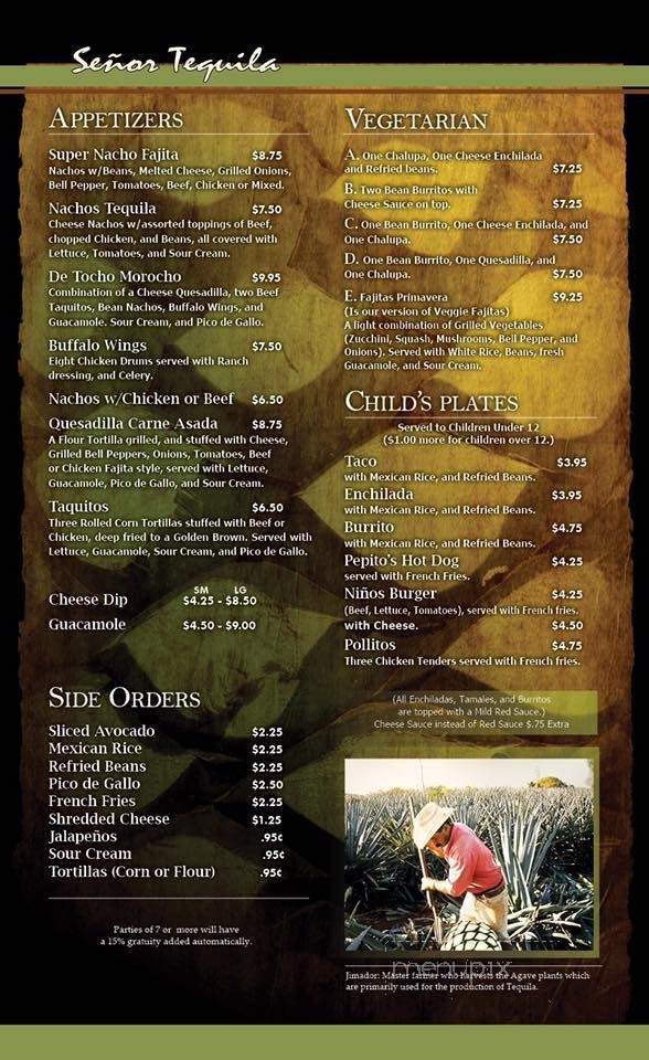 Senor Tequila - Conway, AR menu_pic