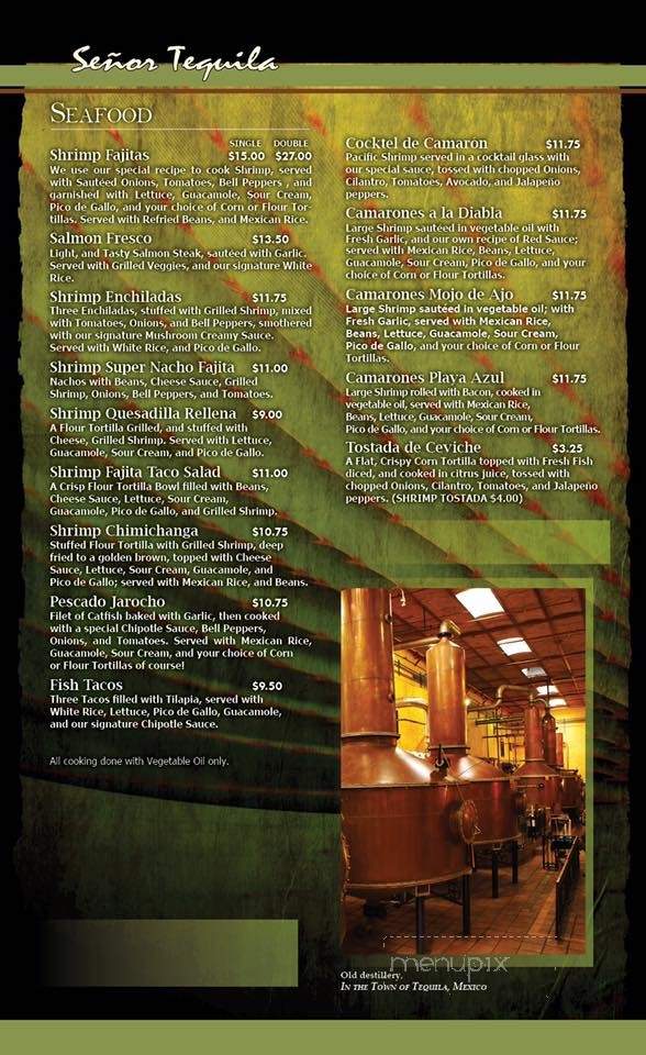 Senor Tequila - Conway, AR menu_pic