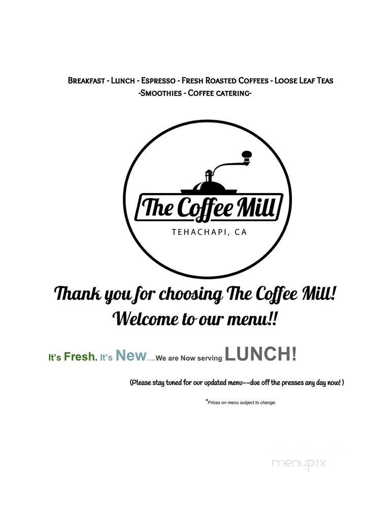 The Coffee Mill - Tehachapi, CA menu_pic