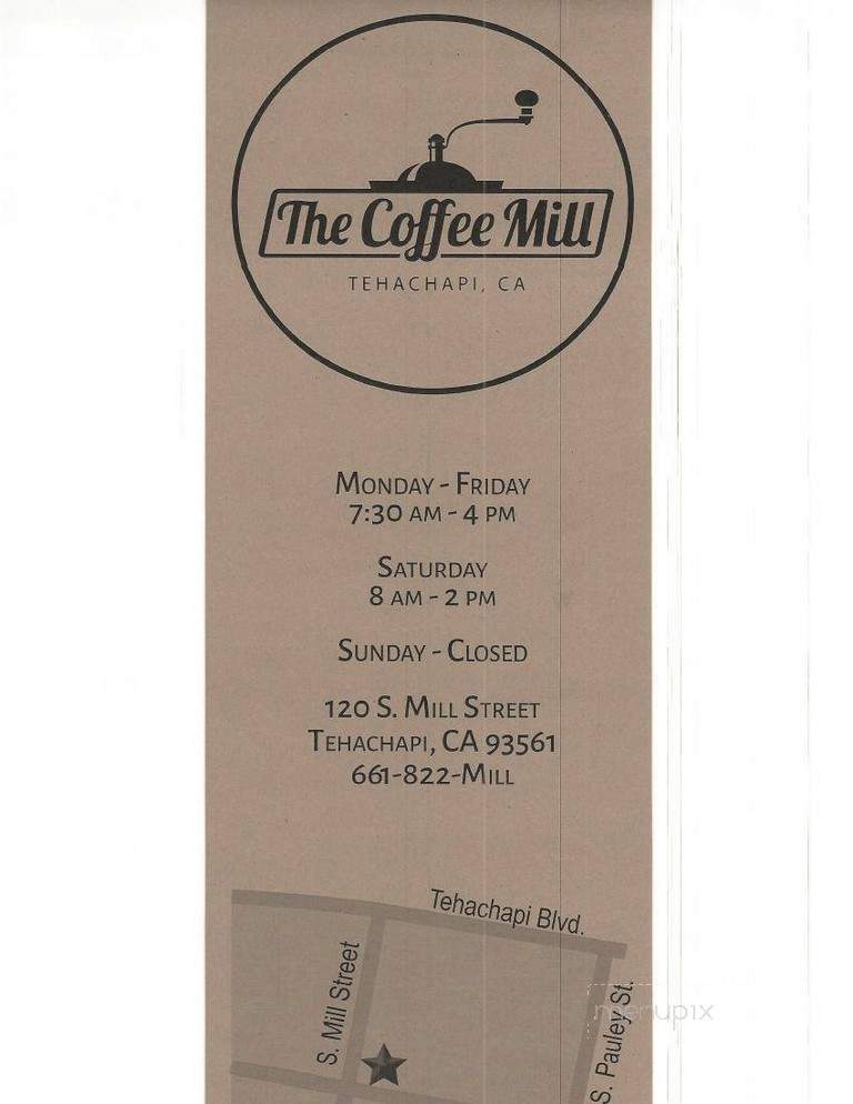 The Coffee Mill - Tehachapi, CA menu_pic
