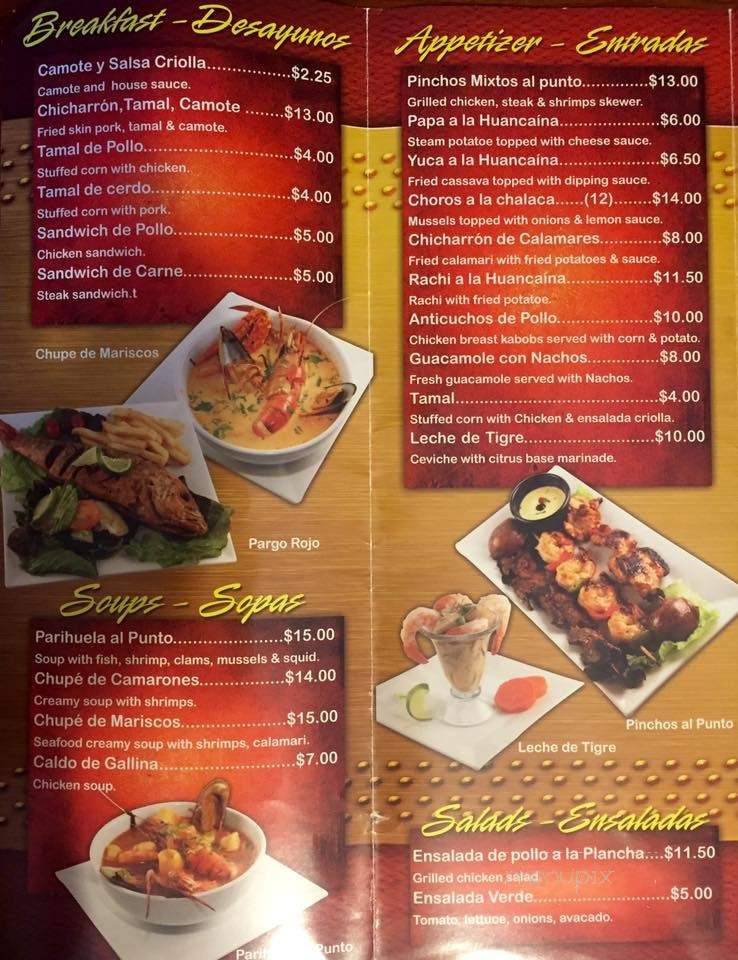 Punto Peruano - Plainfield, NJ menu_pic