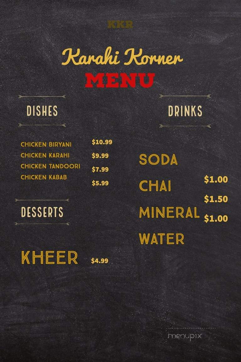 Karahi Korner - Farmington Hills, MI menu_pic