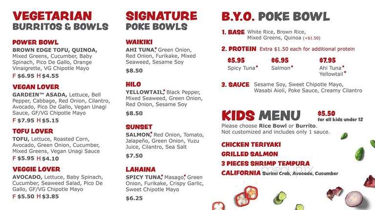 Soho Sushi Bowlrrito - Las Vegas, NV menu_pic