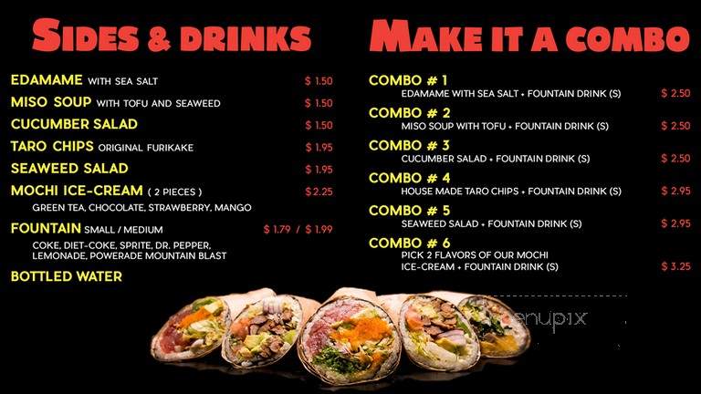 Soho Sushi Bowlrrito - Las Vegas, NV menu_pic