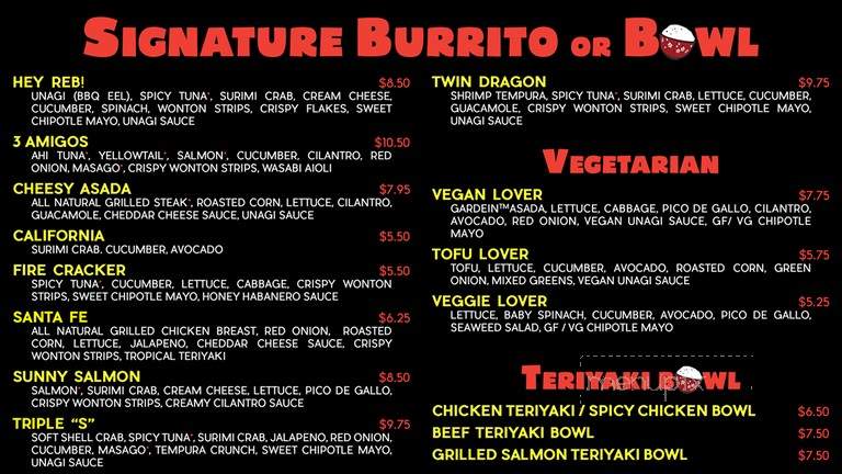 Soho Sushi Bowlrrito - Las Vegas, NV menu_pic