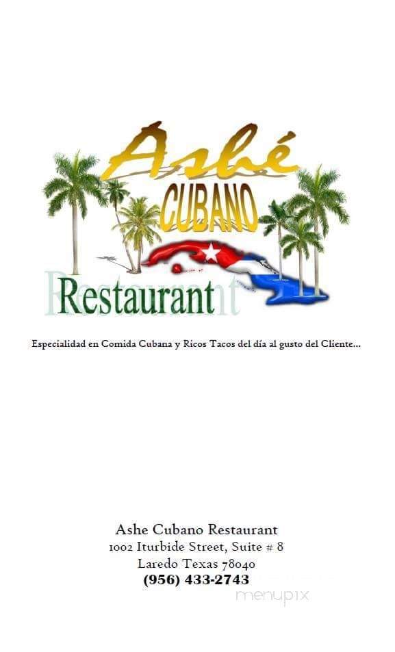 Ashe Cubano - Laredo, TX menu_pic