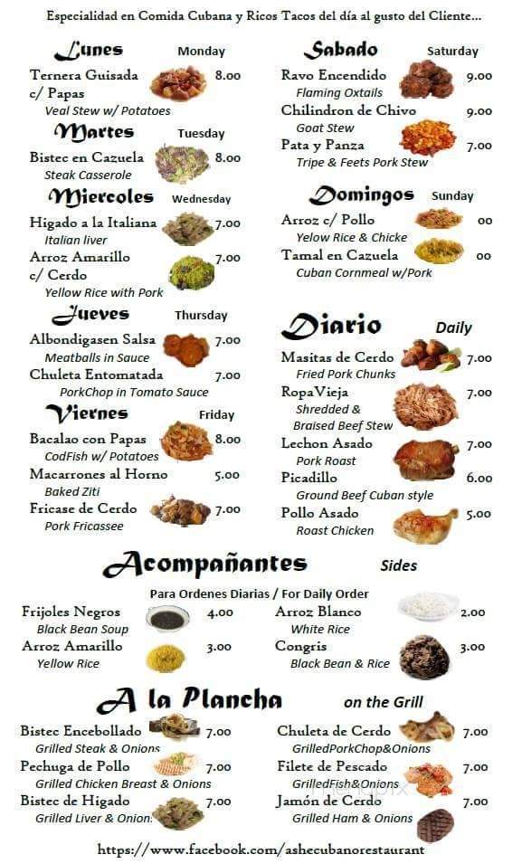 Ashe Cubano - Laredo, TX menu_pic
