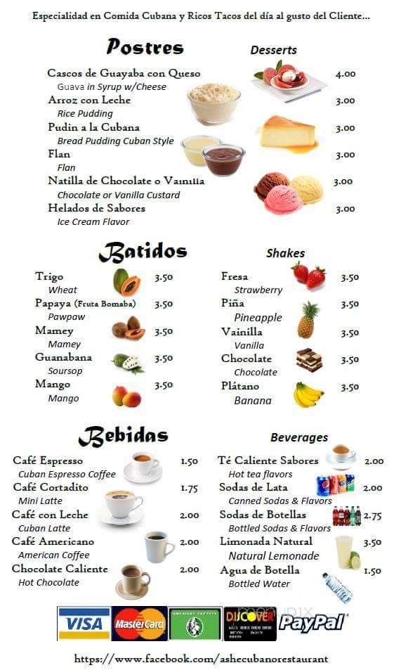 Ashe Cubano - Laredo, TX menu_pic