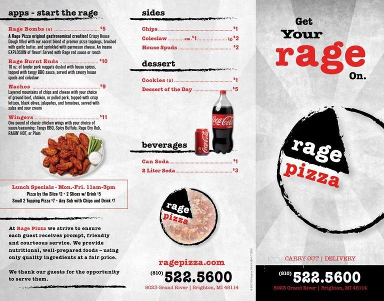Rage Pizza - Brighton, MI
