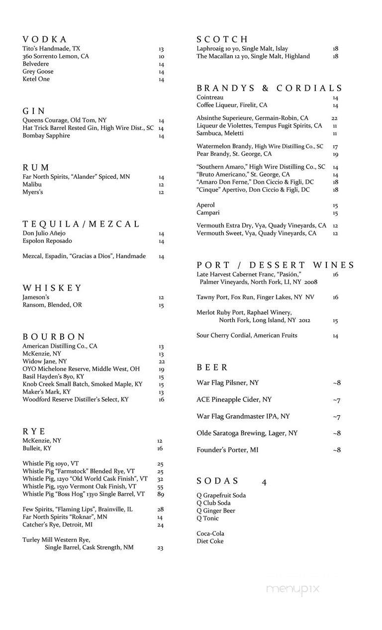 Dianne & Elisabeth - New York, NY menu_pic