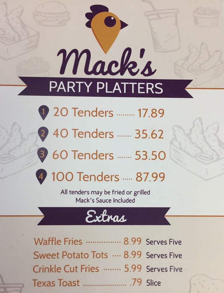 Macks Tenders - Jacksonville, FL menu_pic