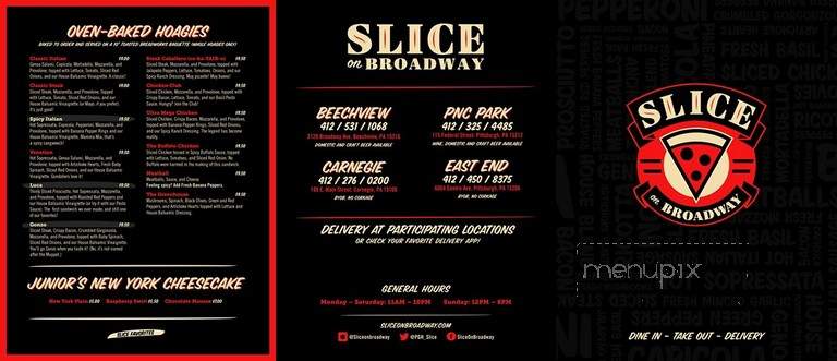 Slice On Broadway - Pittsburgh, PA menu_pic