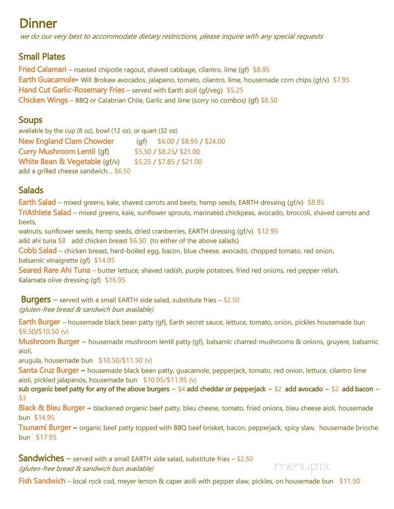 Earthbelly - Santa Cruz, CA menu_pic
