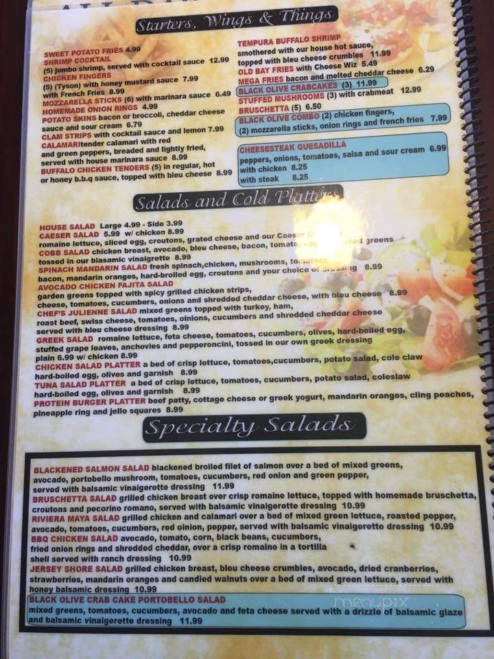 Black Olive Family Diner - Columbia, PA menu_pic