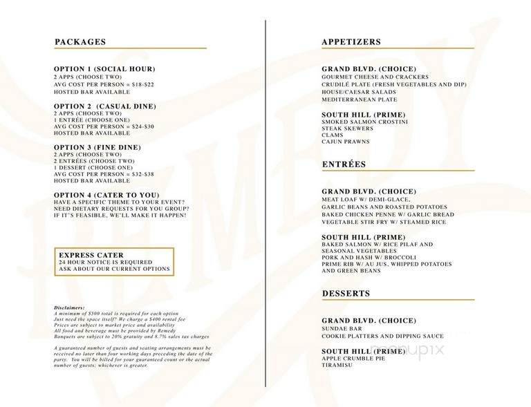 Remedy Kitchen and Tavern - Spokane, WA menu_pic