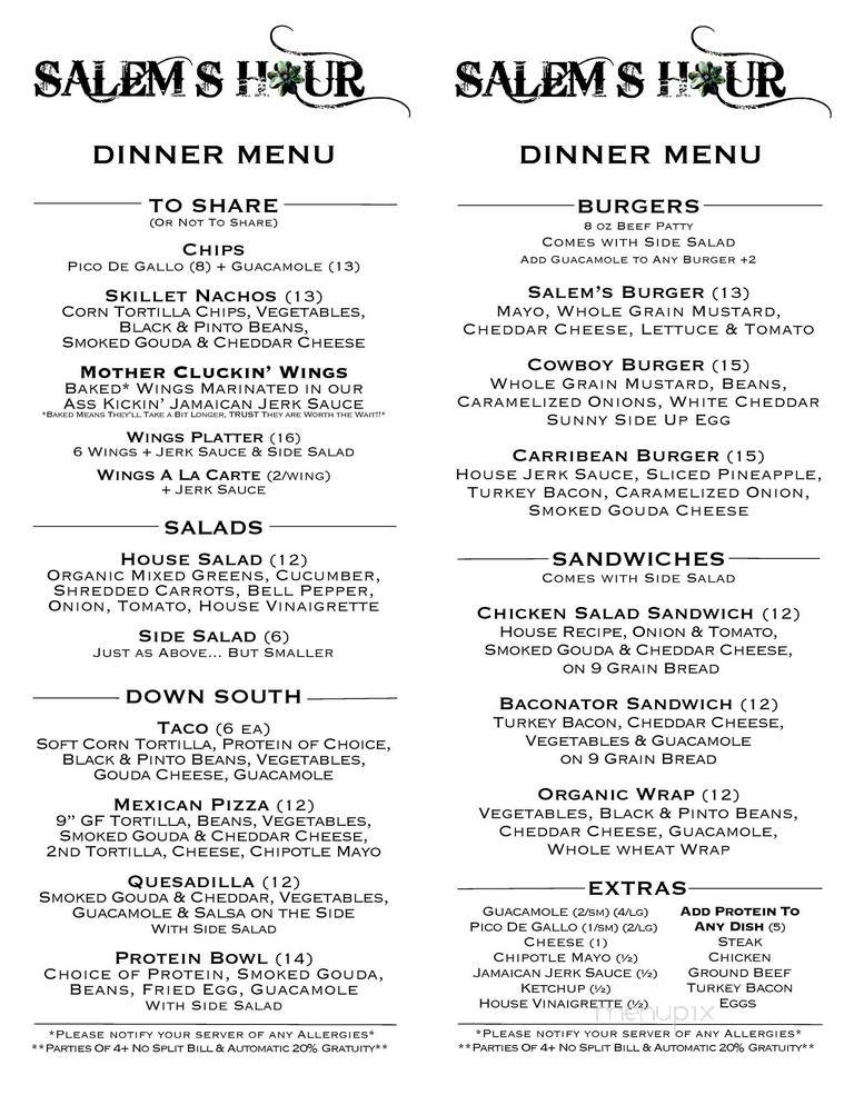 Salem's Hour - Brooklyn, NY menu_pic
