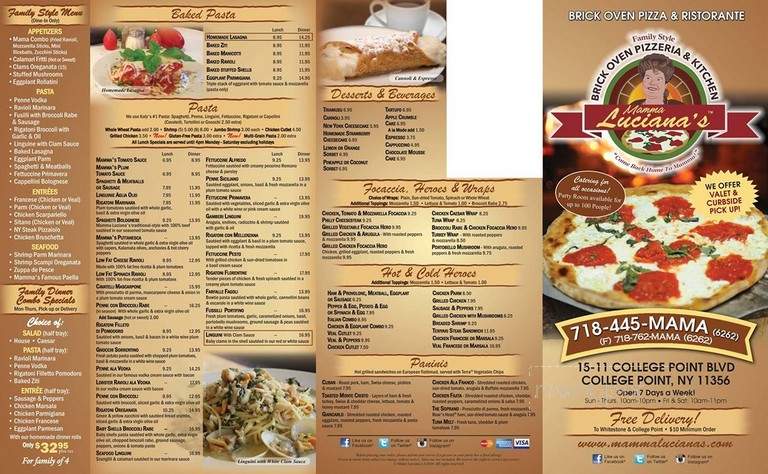 Mamma Luciana's - College Point, NY menu_pic