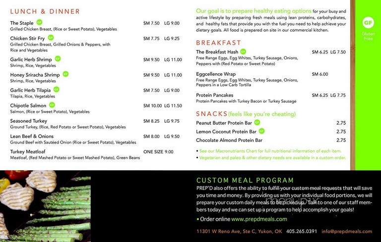 Prep'd - Yukon, OK menu_pic