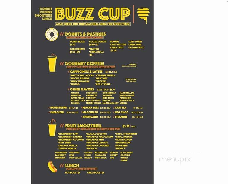 Buzz Cup - Mount Sterling, KY menu_pic