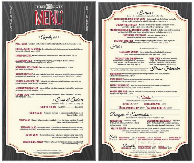 360 Restaurant - Lawton, OK menu_pic