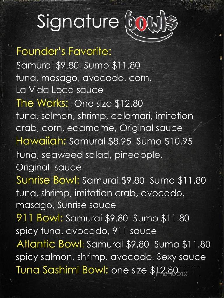 Bowls by 39 Degrees - Artesia, CA menu_pic