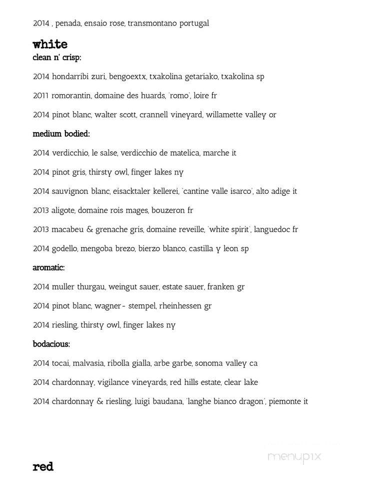 Deadhorse Hill - Worcester, MA menu_pic