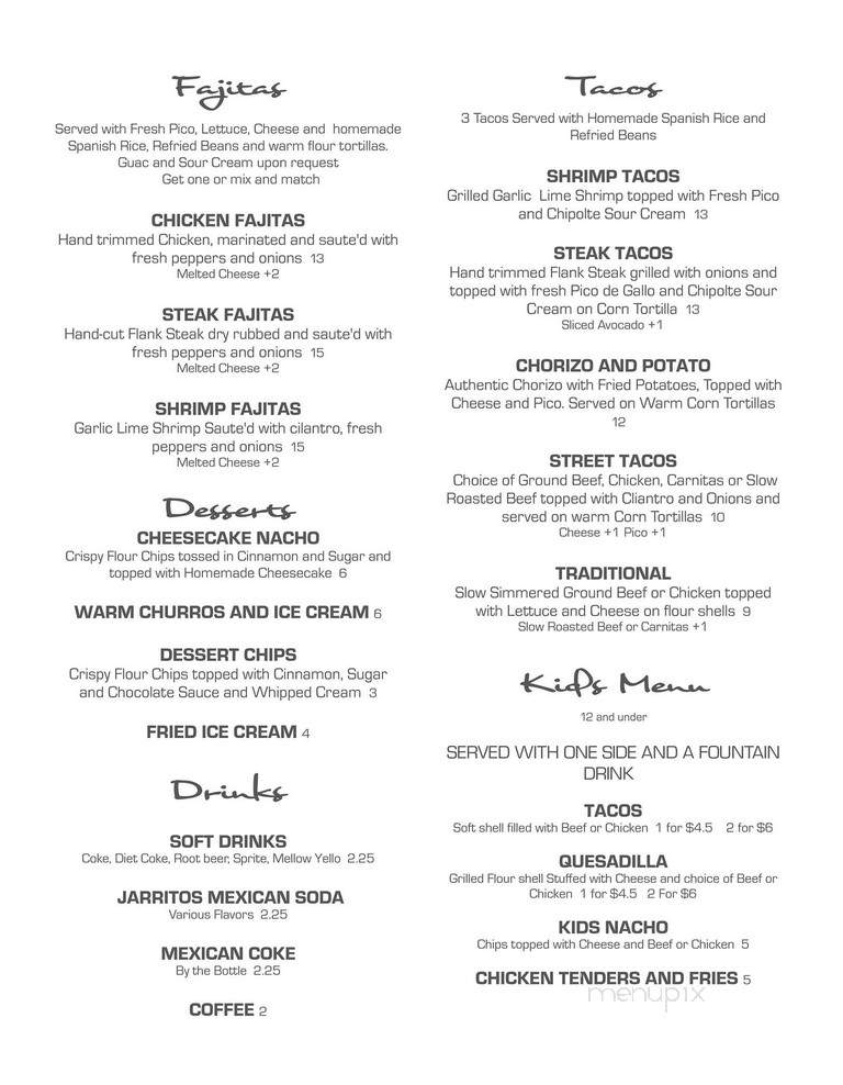 Carter's Cantina - New Haven, MI menu_pic