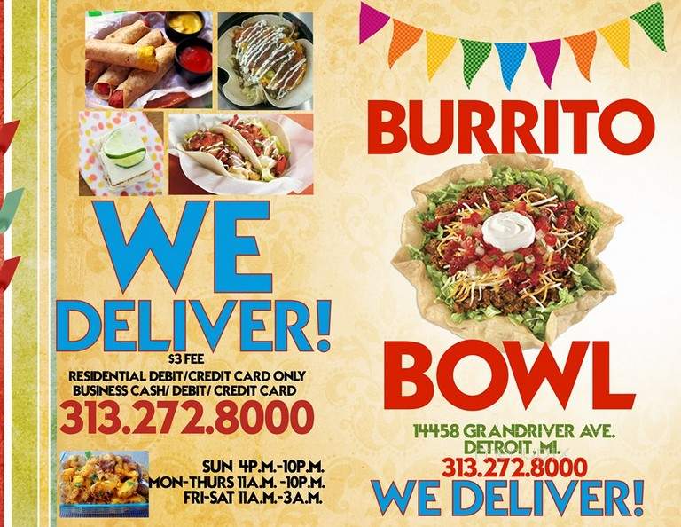 Burrito Bowl - Detroit, MI menu_pic