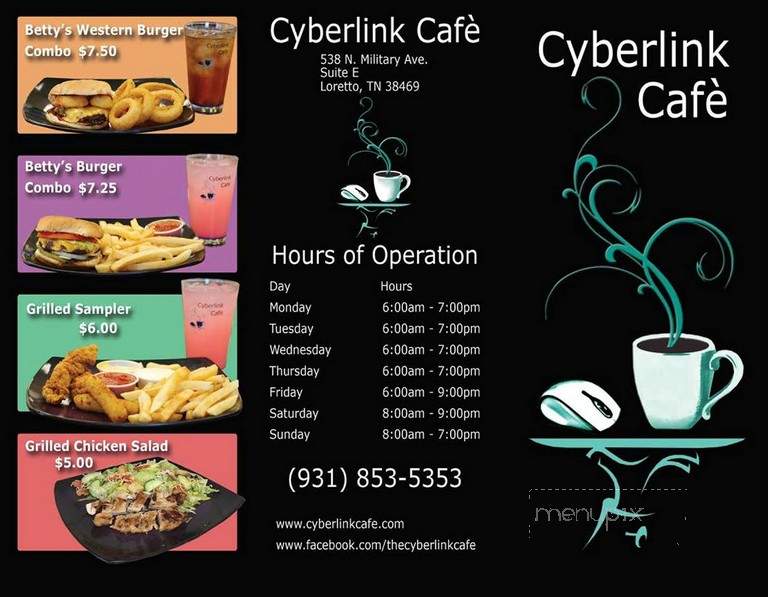 Cyberlink Cafe - Loretto, TN menu_pic