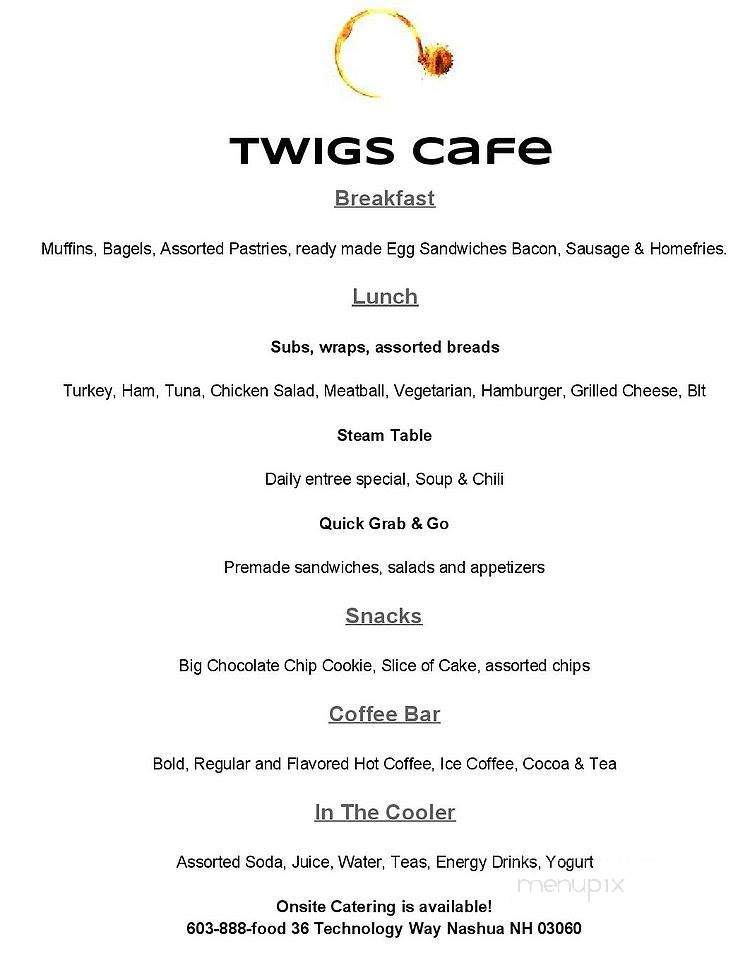 Riverview Cafe - Nashua, NH menu_pic