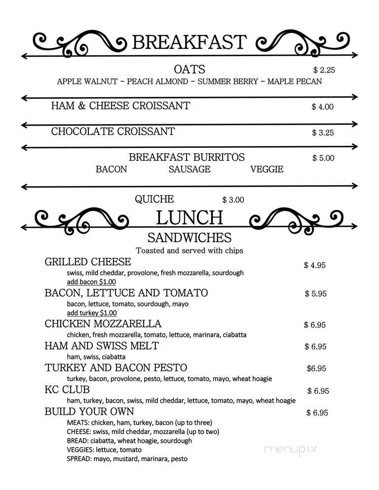 Kansas City Cupcake Co Cafe - Kansas City, KS menu_pic