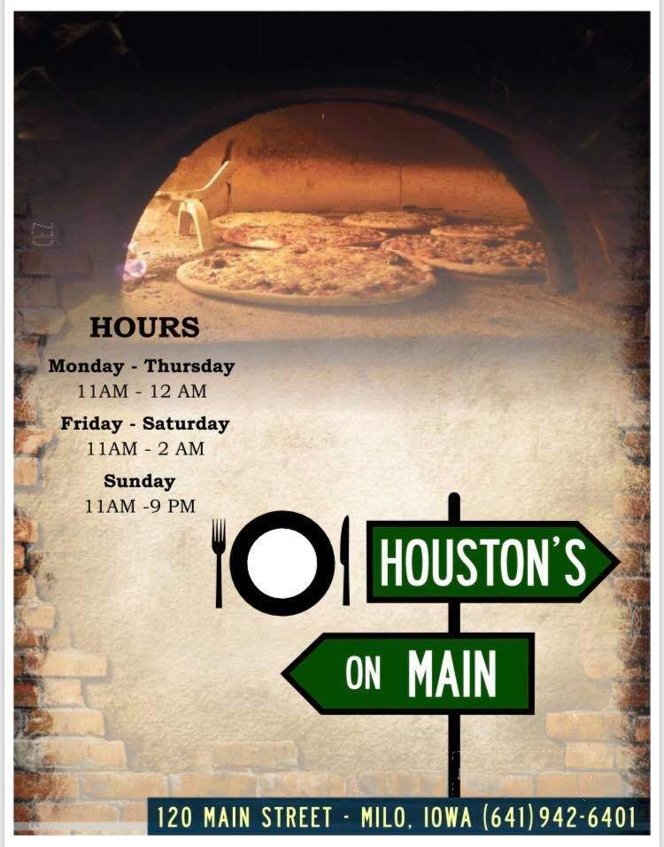 Houston's on Main - Milo, IA menu_pic