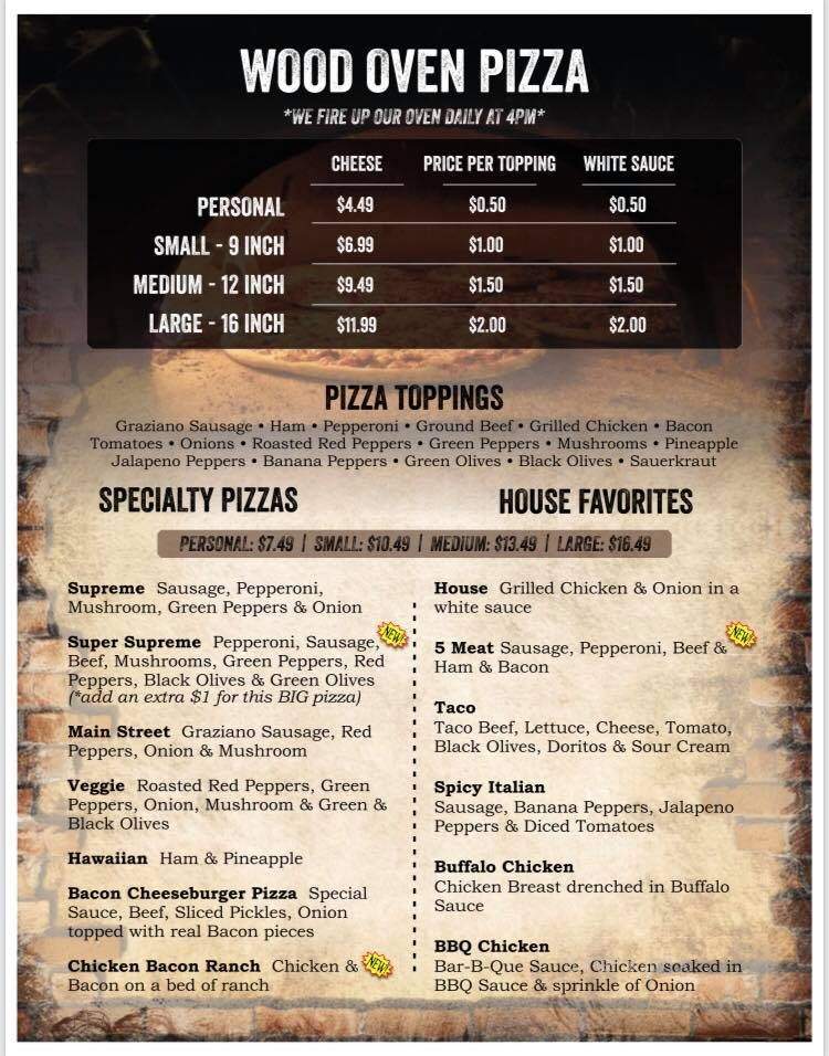 Houston's on Main - Milo, IA menu_pic