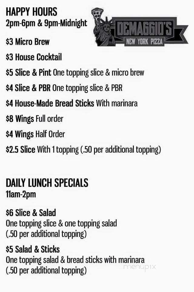 DeMaggio's New York Pizza - Corvallis, OR menu_pic