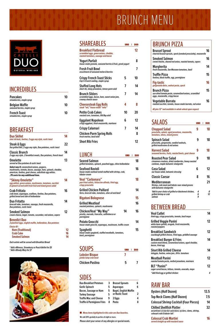 Catelli Duo Moorestown - Moorestown, NJ menu_pic