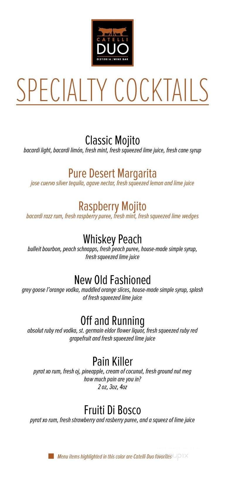 Catelli Duo Moorestown - Moorestown, NJ menu_pic