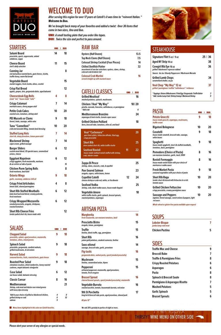 Catelli Duo Moorestown - Moorestown, NJ menu_pic