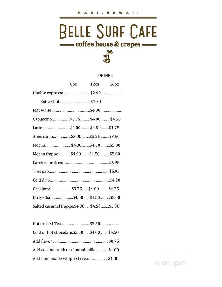 Belle Surf Cafe - Kihei, HI