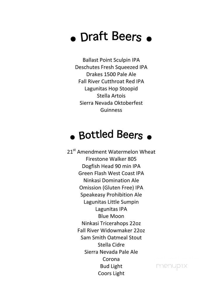 Hudson's Gastropub - Chico, CA menu_pic
