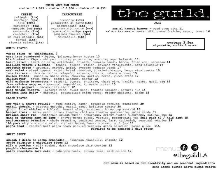 The Guild - West Hollywood, CA menu_pic