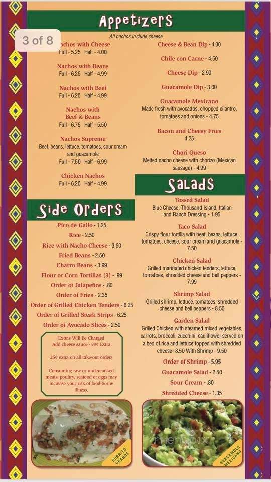El Torito Mexican Grill - Paducah, KY menu_pic