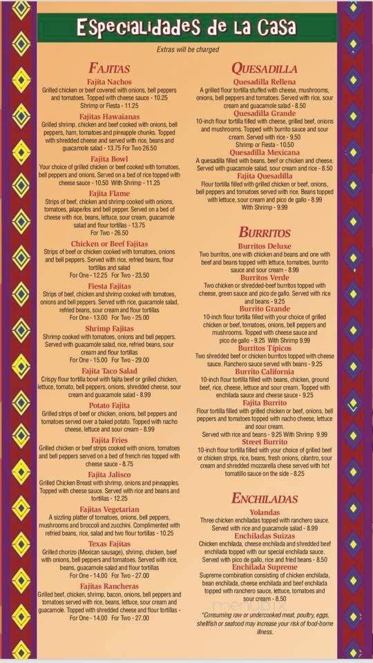 El Torito Mexican Grill - Paducah, KY menu_pic